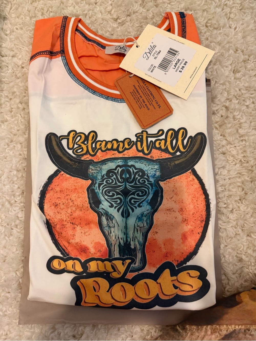 🚨Last Chance-Removing 9/30🚨 Delila 'Blame it All on My Roots' Graphic T-Shirt